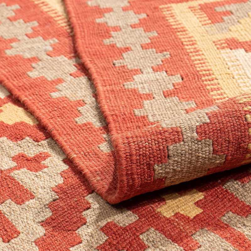Tapis Kelim - Oriental - 205 x 150 cm - rouge foncé