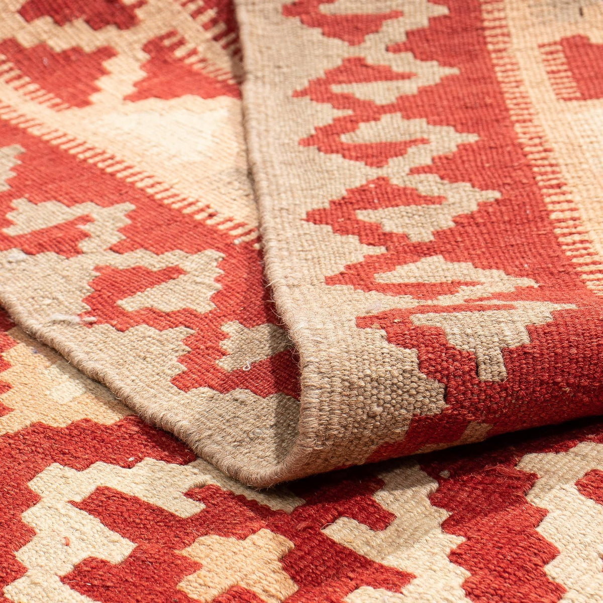 Tapis Kelim - Oriental - 212 x 145 cm - rouge foncé