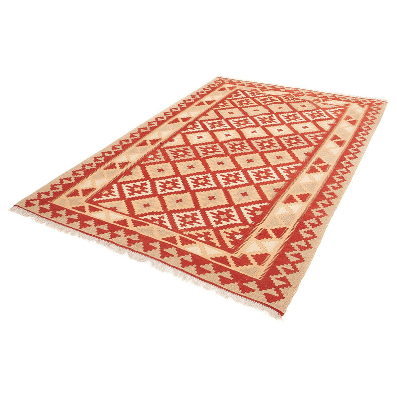 Tapis Kelim - Oriental - 212 x 145 cm - rouge foncé
