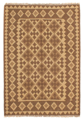 Tapis Kelim - Oriental - 190 x 145 cm - marron clair