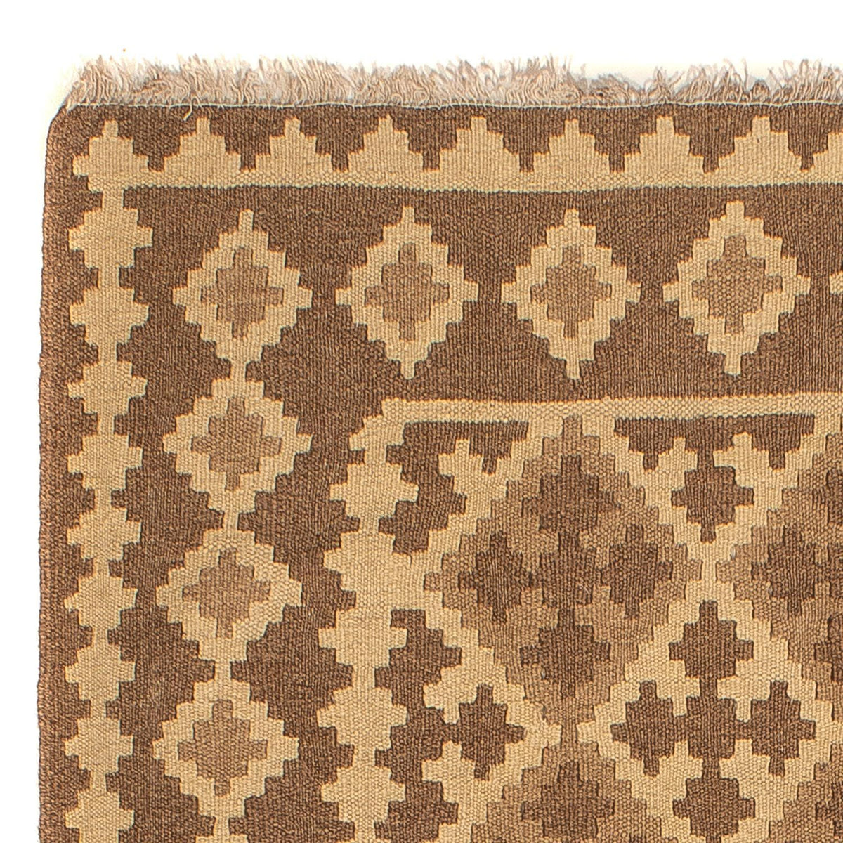 Tapis Kelim - Oriental - 190 x 145 cm - marron clair