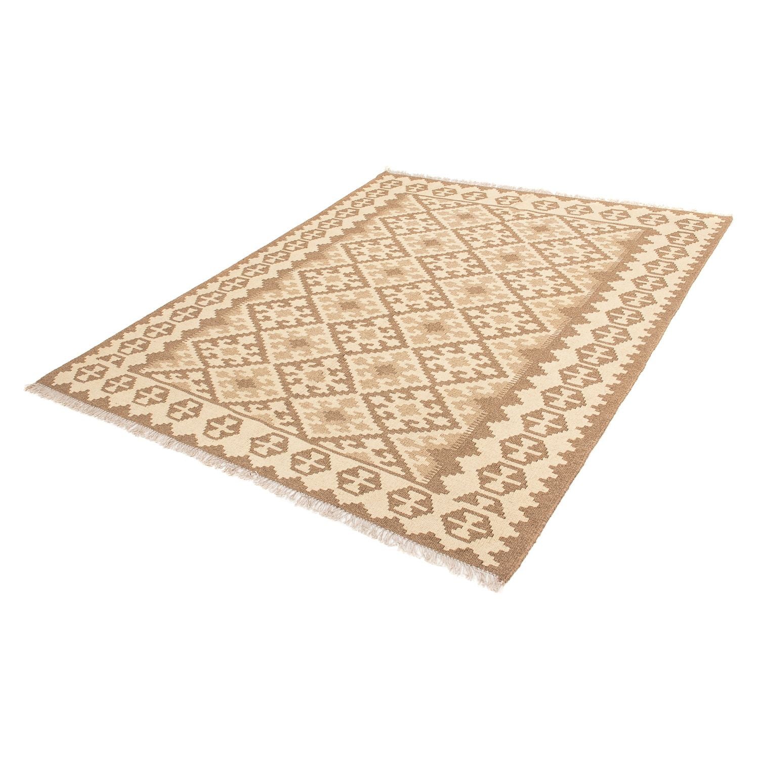 Tapis Kelim - Oriental - 205 x 153 cm - marron clair