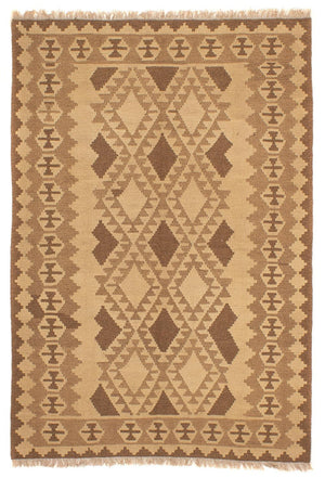 Tapis Kelim - Oriental - 217 x 150 cm - marron clair