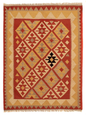 Tapis Kelim - Oriental - 198 x 150 cm - rouge