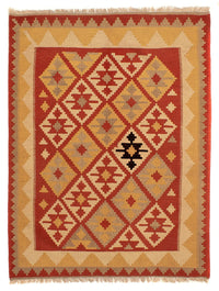 Tapis Kelim - Oriental - 198 x 150 cm - rouge