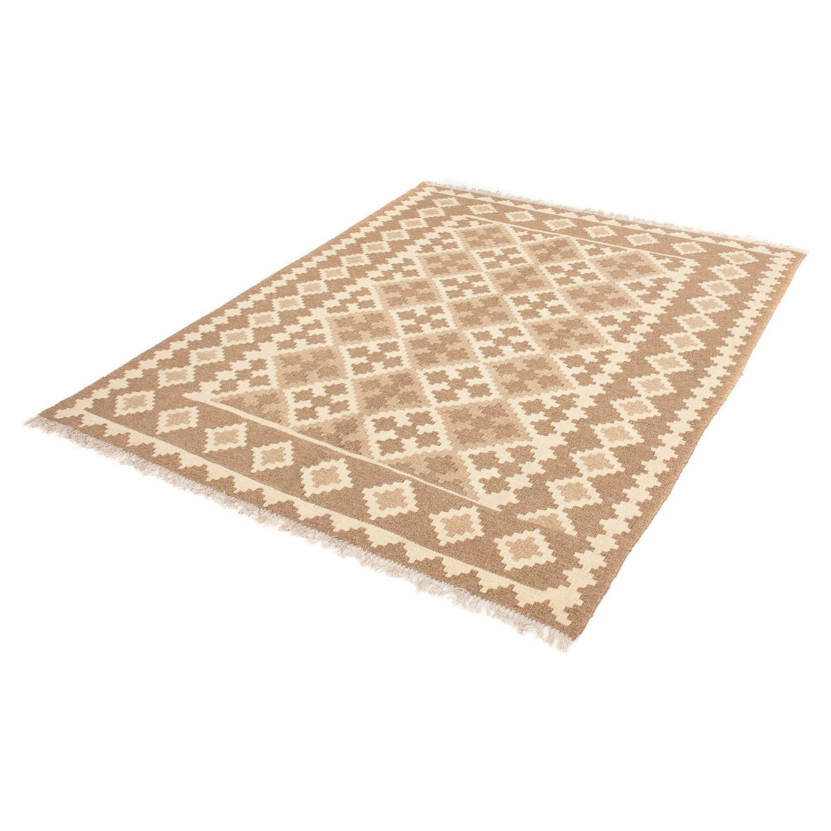 Tapis Kelim - Oriental - 192 x 145 cm - marron clair