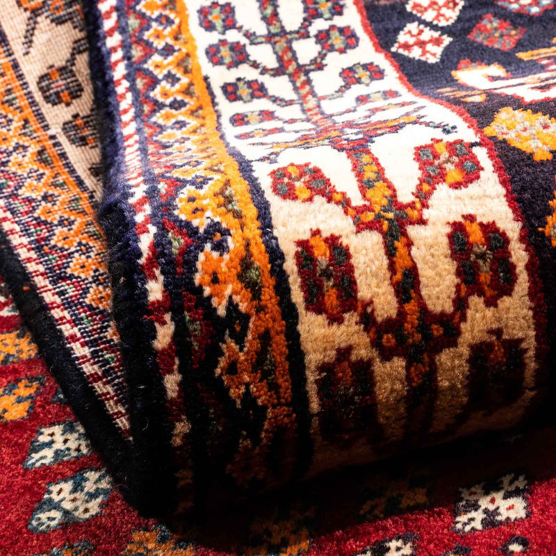 Tapis persan - Nomadic - 247 x 150 cm - rouge foncé