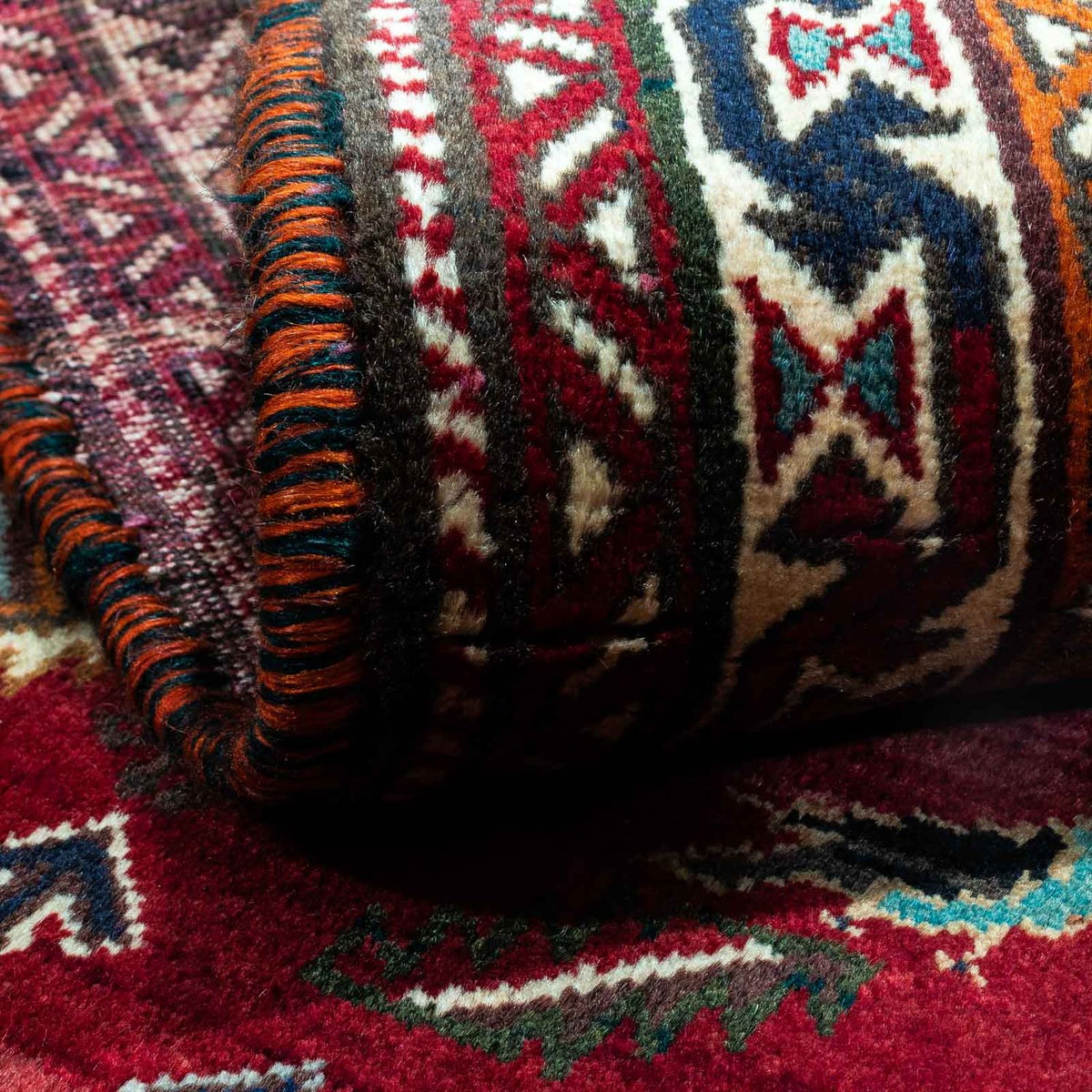 Tapis persan - Nomadic - 270 x 175 cm - rouge foncé