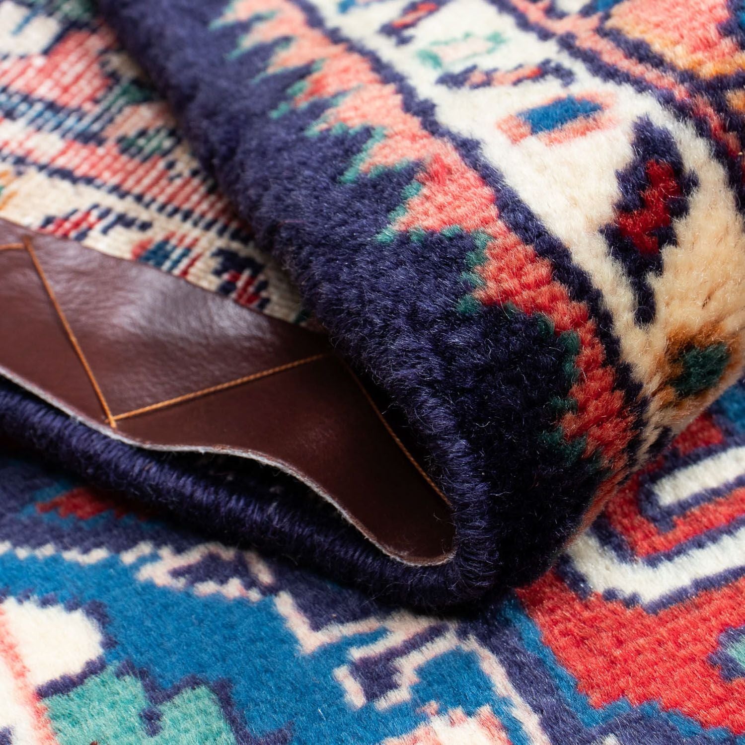 Tapis persan - Nomadic - 131 x 80 cm - bleu foncé