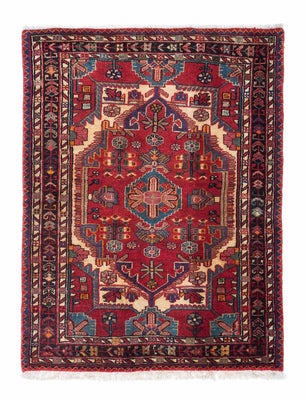 Tapis persan - Nomadic - 125 x 93 cm - rouge foncé