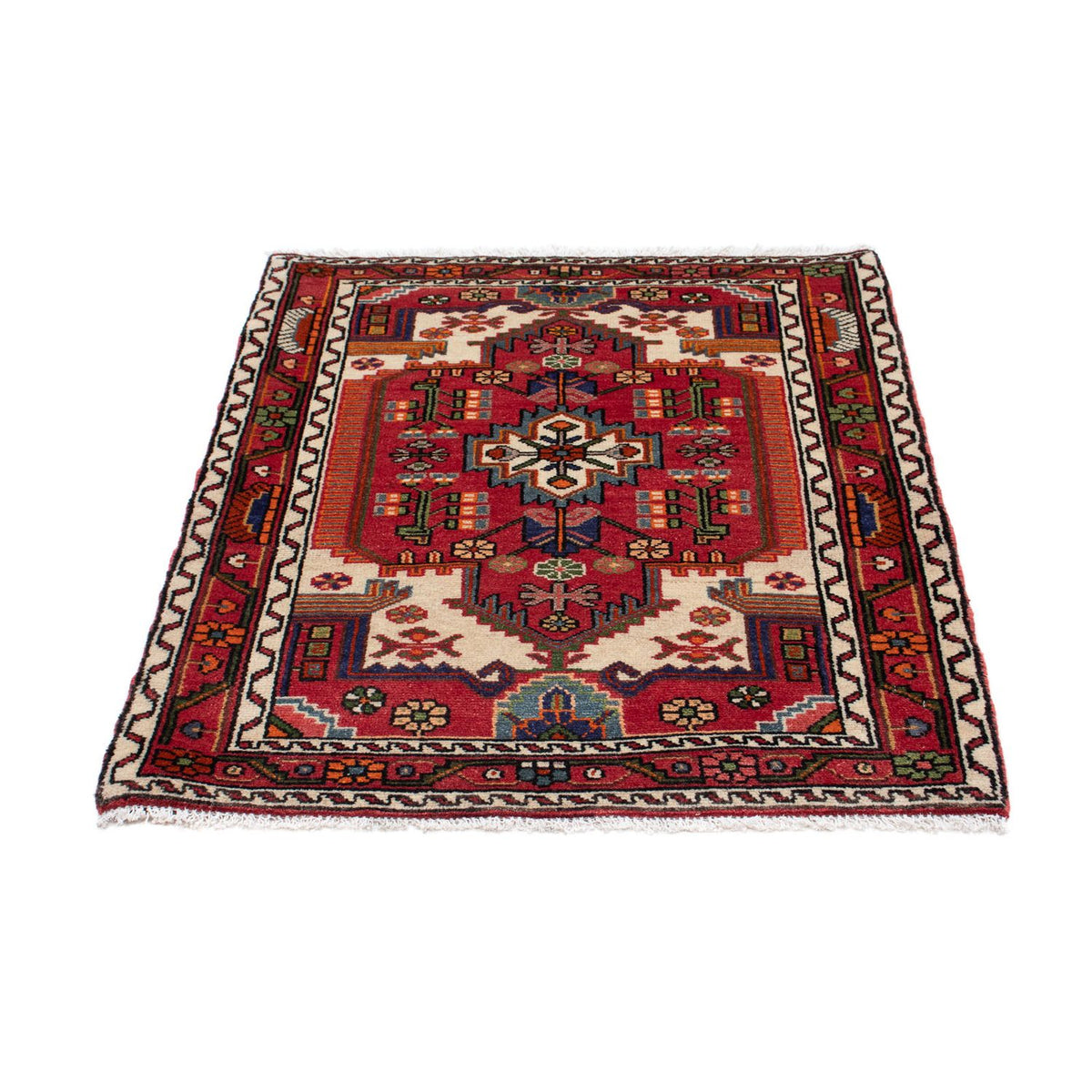 Tapis persan - Nomadic - 117 x 88 cm - rouge