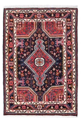 Tapis persan - Nomadic - 121 x 82 cm - bleu foncé