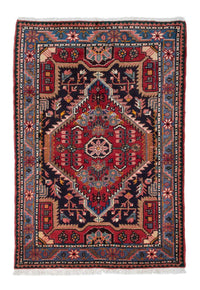 Tapis persan - Nomadic - 136 x 89 cm - bleu foncé