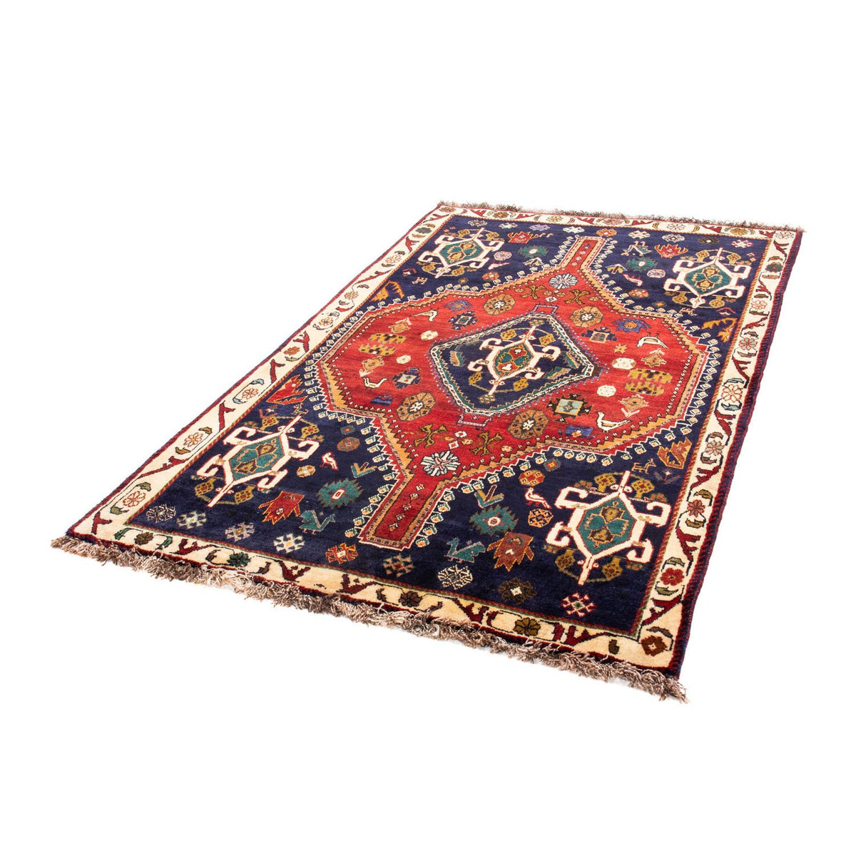 Tapis persan - Nomadic - 190 x 120 cm - rouge foncé