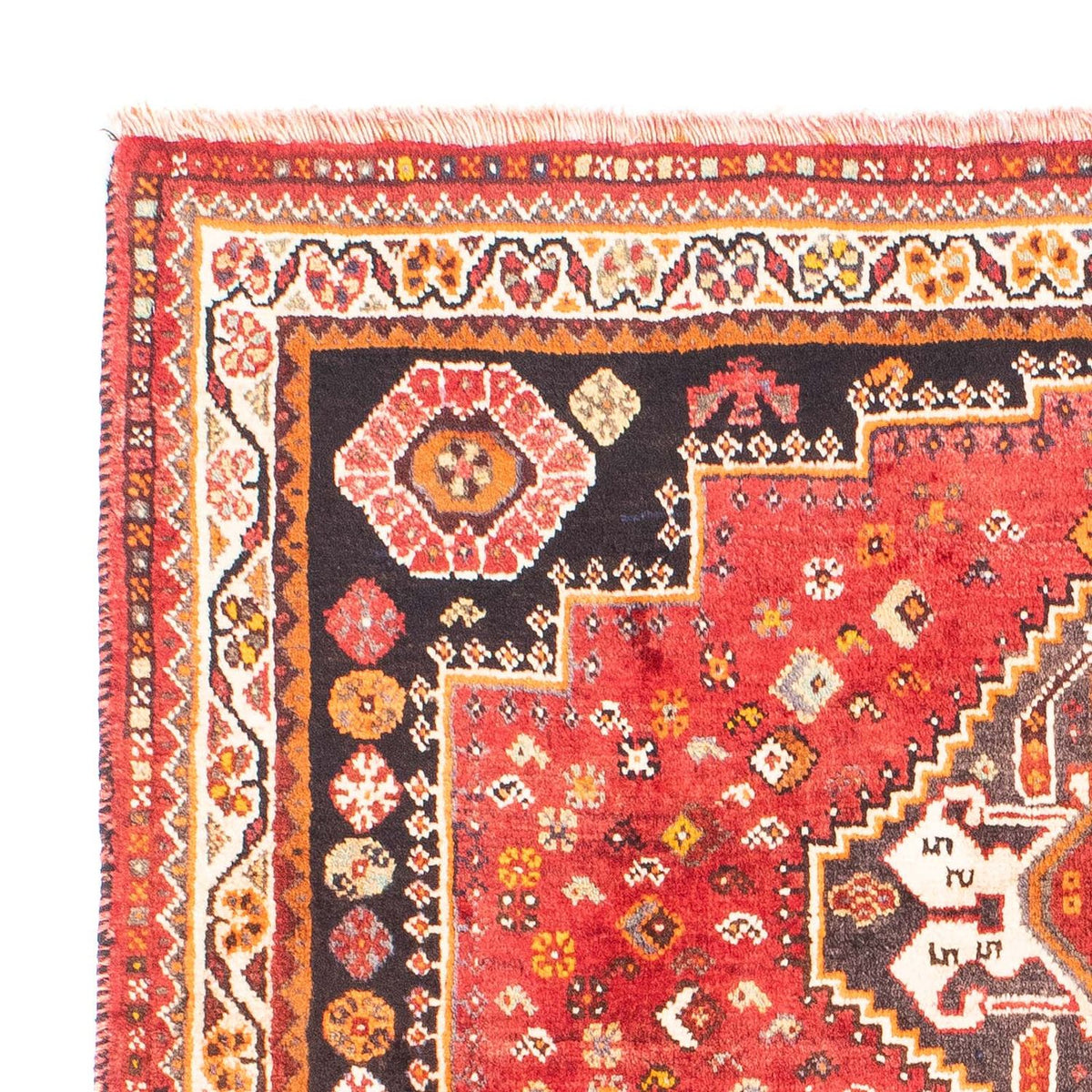 Tapis persan - Nomadic - 158 x 118 cm - rouge foncé