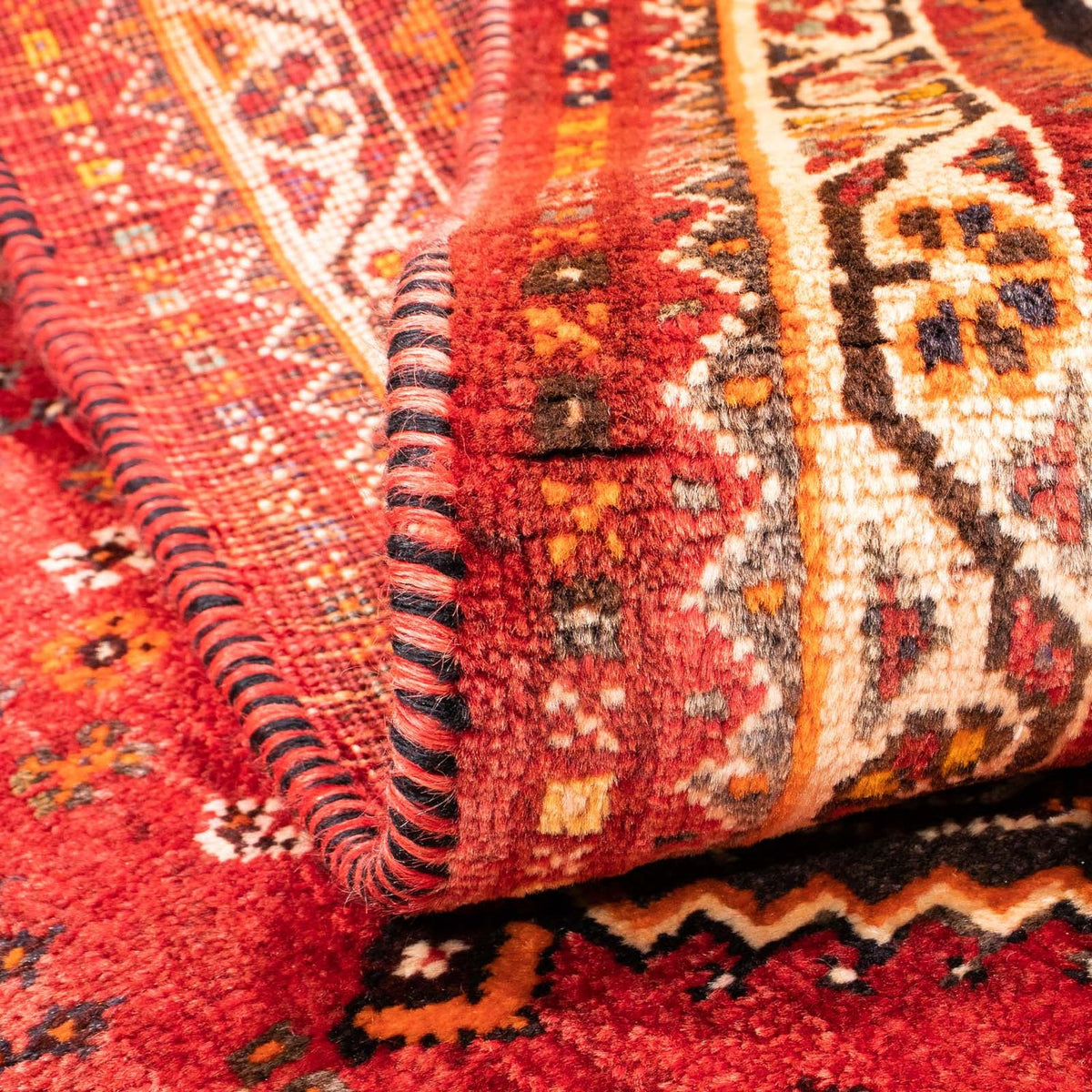 Tapis persan - Nomadic - 158 x 118 cm - rouge foncé