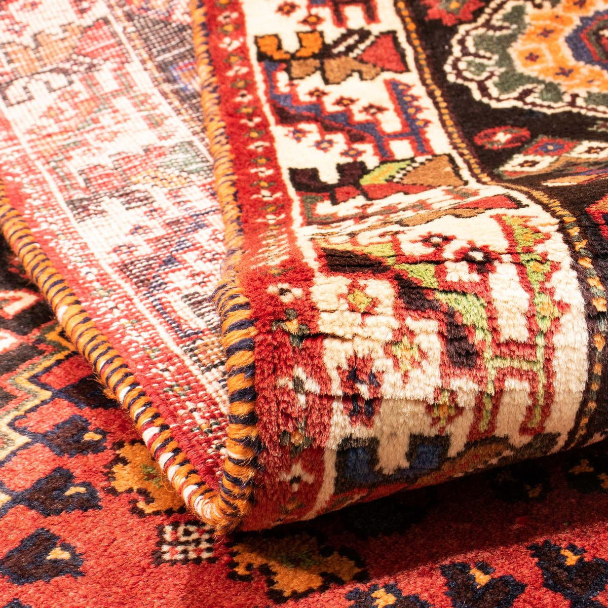 Tapis persan - Nomadic - 166 x 110 cm - rouge foncé