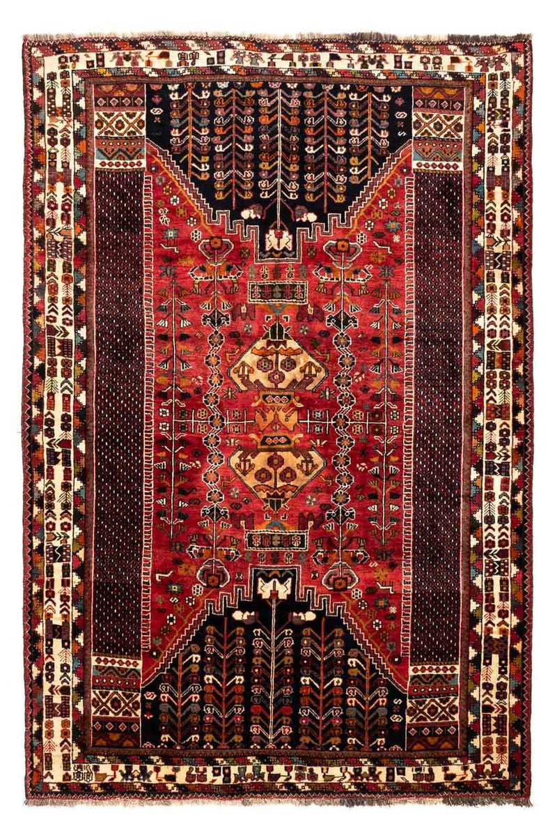 Tapis persan - Nomadic - 255 x 175 cm - rouge foncé