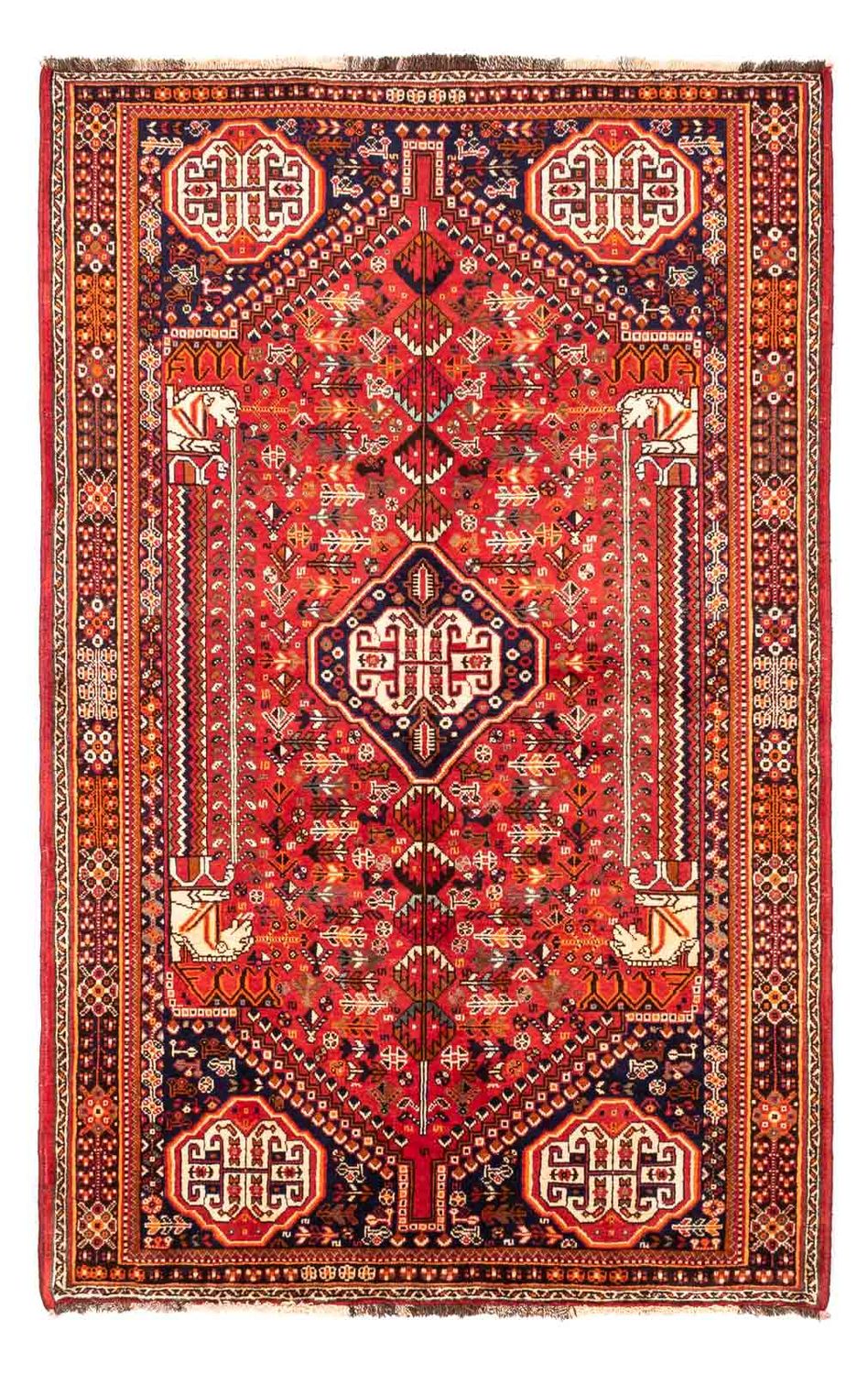 Tapis persan - Nomadic - 250 x 155 cm - rouge foncé