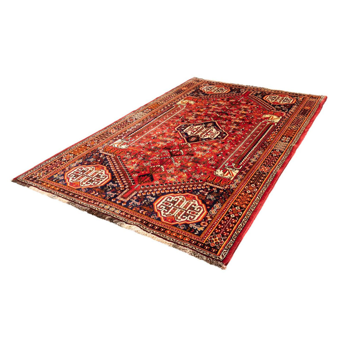 Tapis persan - Nomadic - 250 x 155 cm - rouge foncé