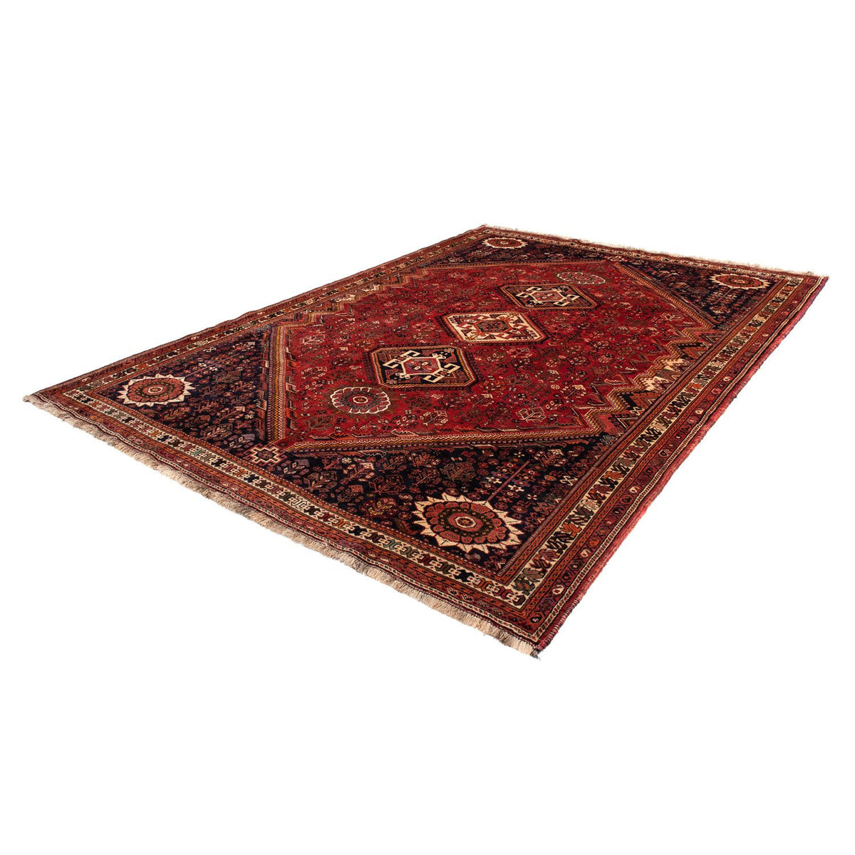 Tapis persan - Nomadic - 322 x 225 cm - rouge foncé