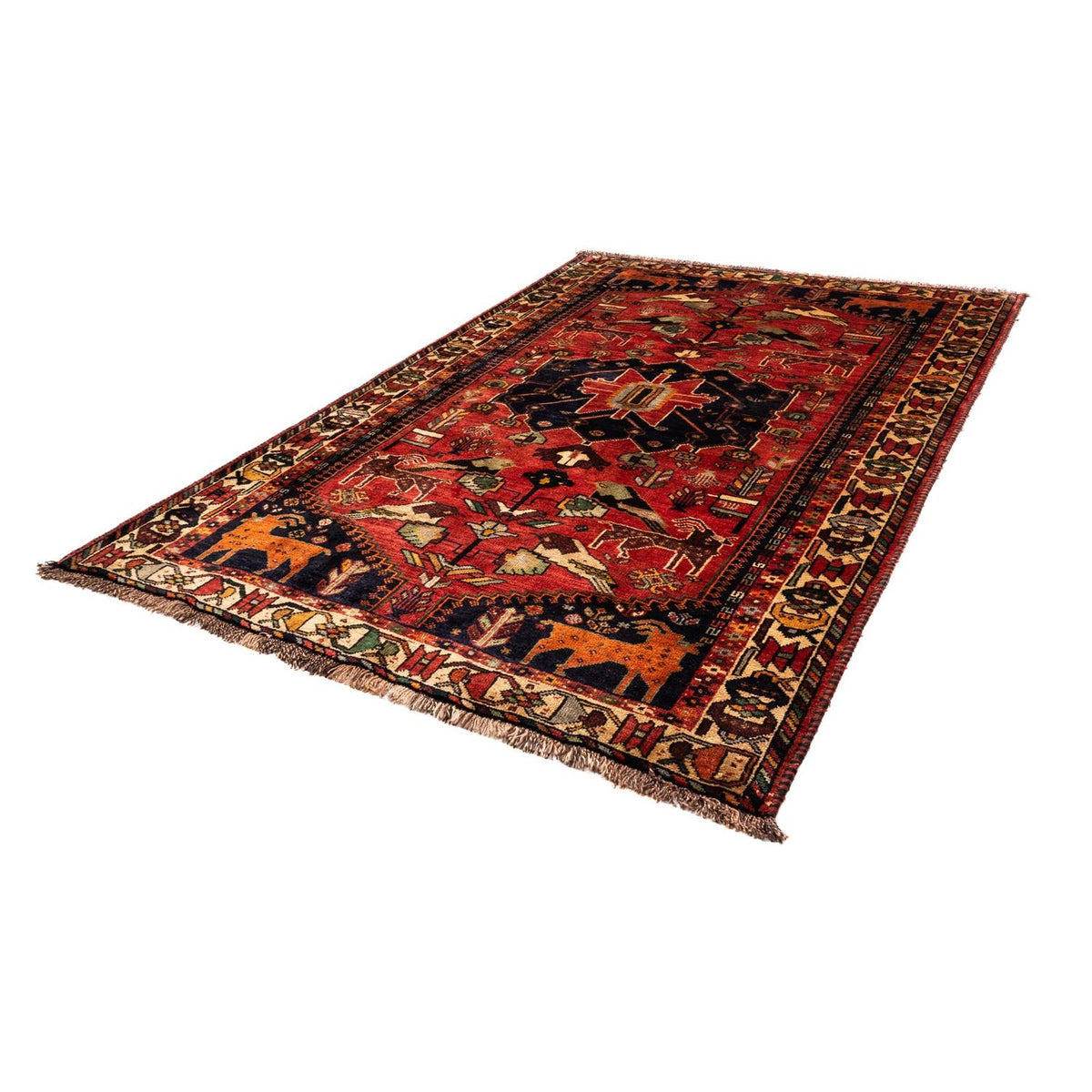 Tapis persan - Nomadic - 265 x 182 cm - rouge foncé