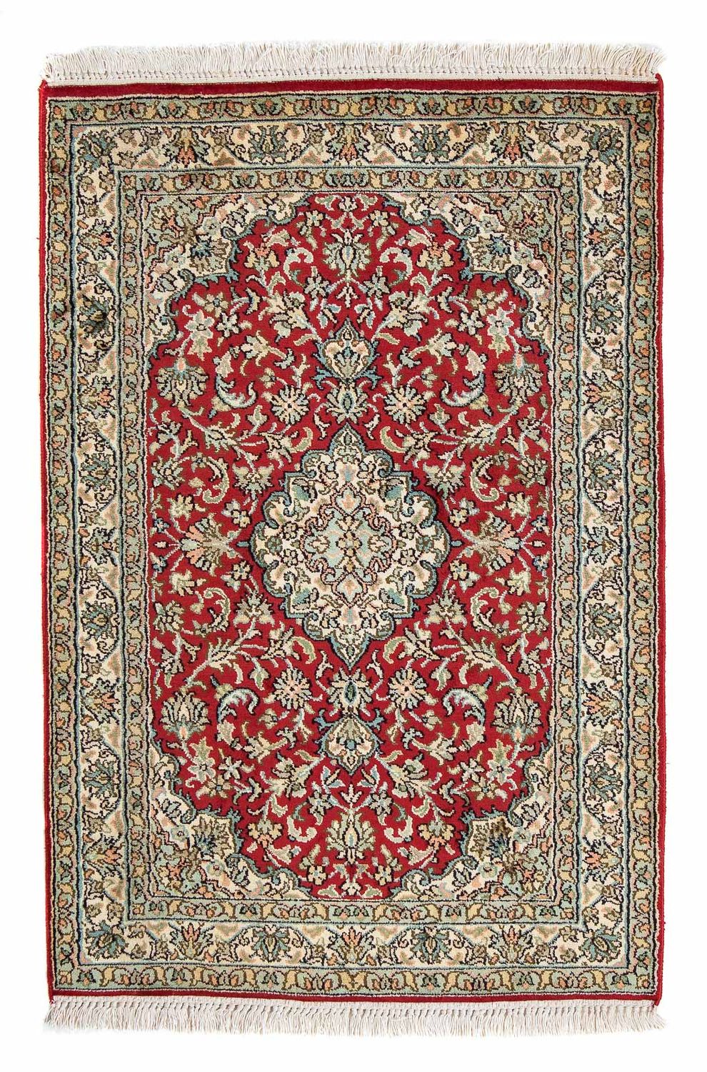 Tapis persan - Classique - 96 x 64 cm - rouge foncé