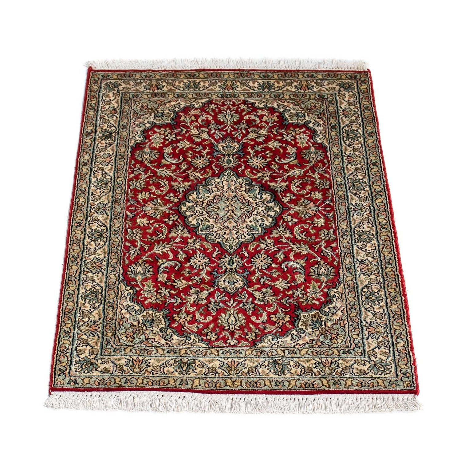 Tapis persan - Classique - 96 x 64 cm - rouge foncé