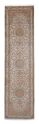 Tapis de couloir Tapis en soie - Soie du Cachemire - 316 x 81 cm - beige