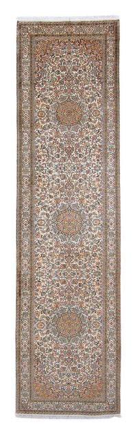 Tapis de couloir Tapis en soie - Soie du Cachemire - 316 x 81 cm - beige