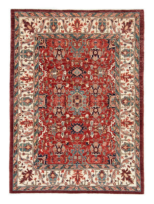 Tapis afghan - 200 x 148 cm - rouge foncé