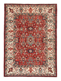 Tapis afghan - 200 x 148 cm - rouge foncé