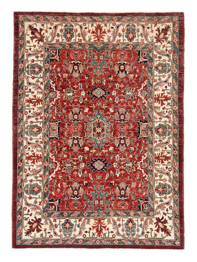 Tapis afghan 148x200cm - Tapis oriental - rouge foncé