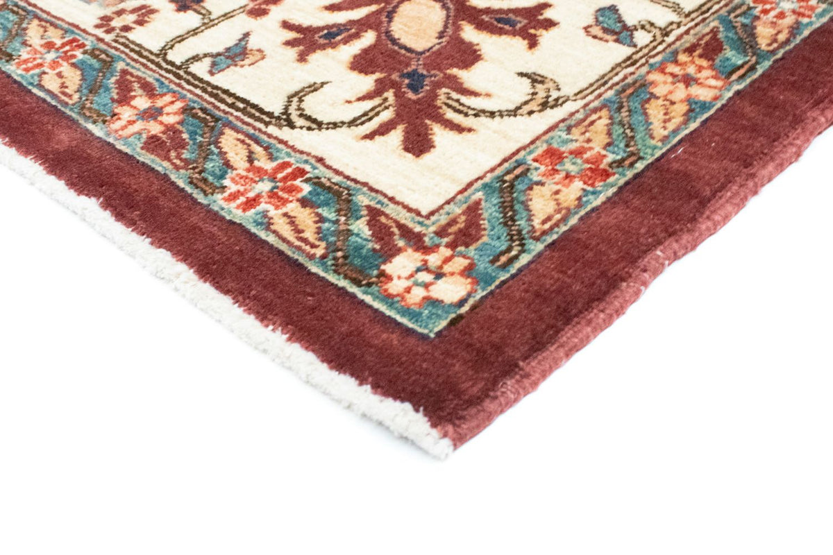 Tapis afghan - 200 x 148 cm - rouge foncé
