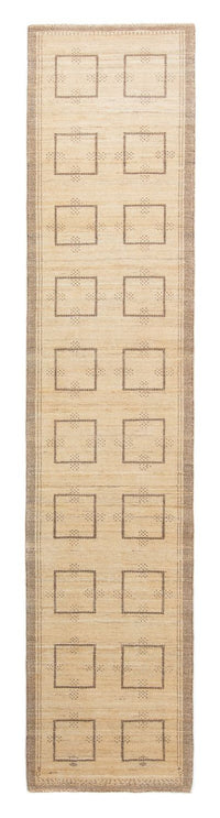 Tapis de couloir Tapis Gabbeh - Loribaft Persan - 345 x 75 cm - beige