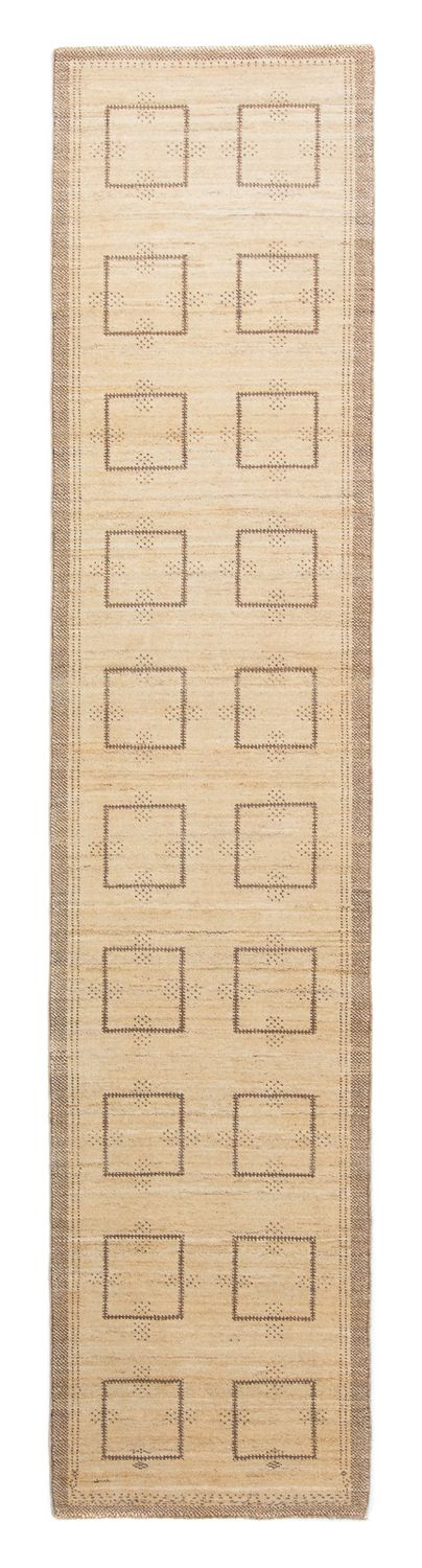 Tapis de couloir Tapis Gabbeh - Loribaft Persan - 345 x 75 cm - beige