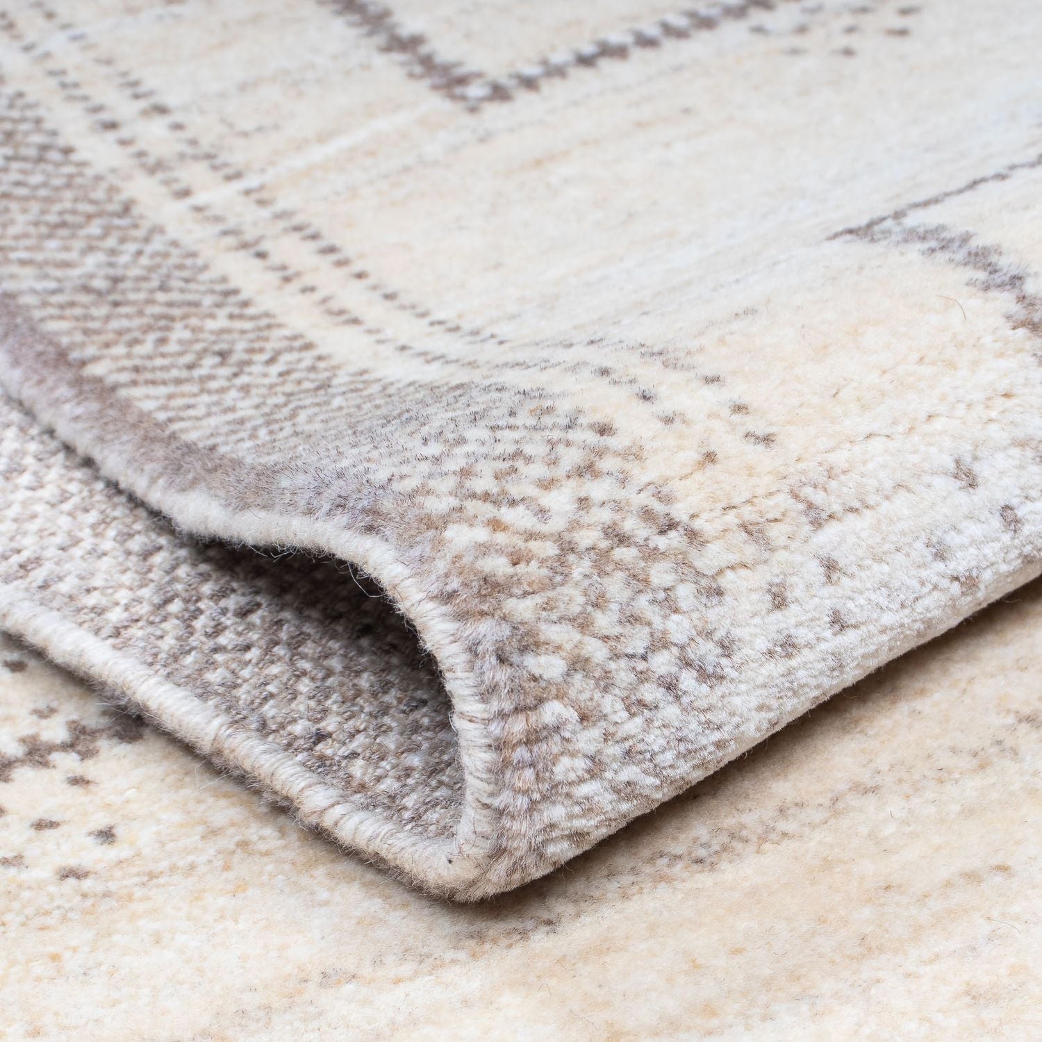 Tapis de couloir Tapis Gabbeh - Loribaft Persan - 345 x 75 cm - beige