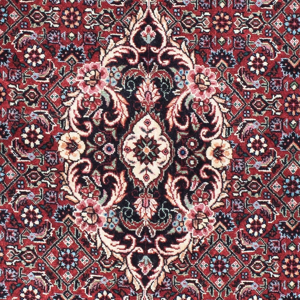 Tapis de couloir Tapis persan - Bidjar - 211 x 72 cm - rouge clair