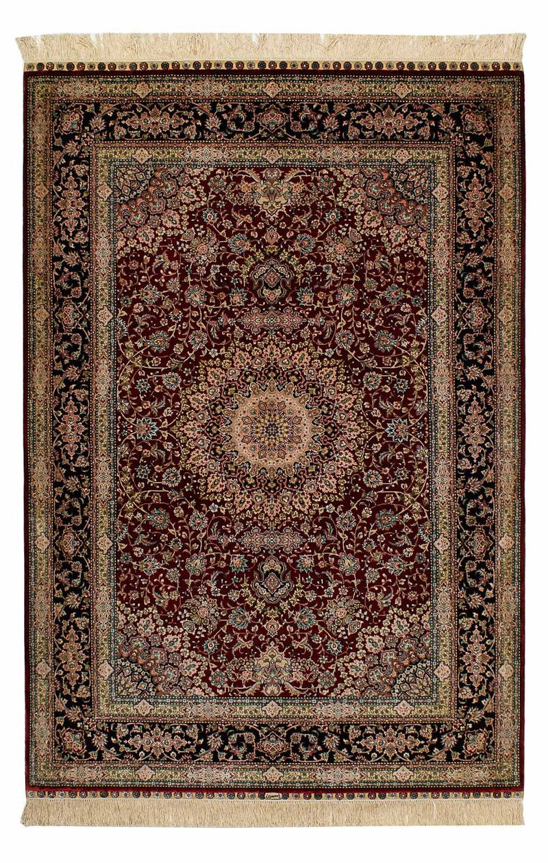 Tapis en soie - Soie chinoise - 183 x 122 cm - rouge foncé