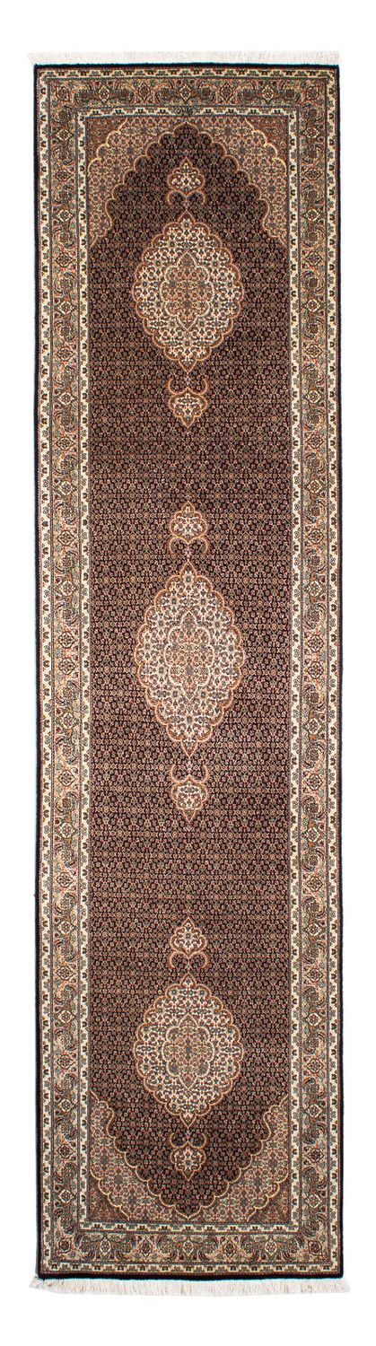 Tapis de couloir Tapis persan - Tabriz - 302 x 82 cm - bleu foncé