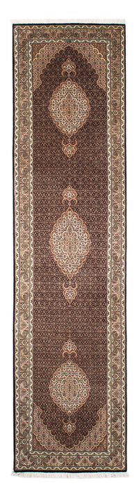 Tapis de couloir Tapis persan - Tabriz - 302 x 82 cm - bleu foncé