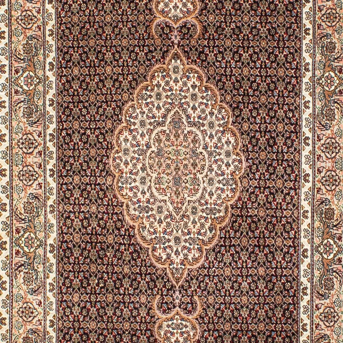 Tapis de couloir Tapis persan - Tabriz - 302 x 82 cm - bleu foncé