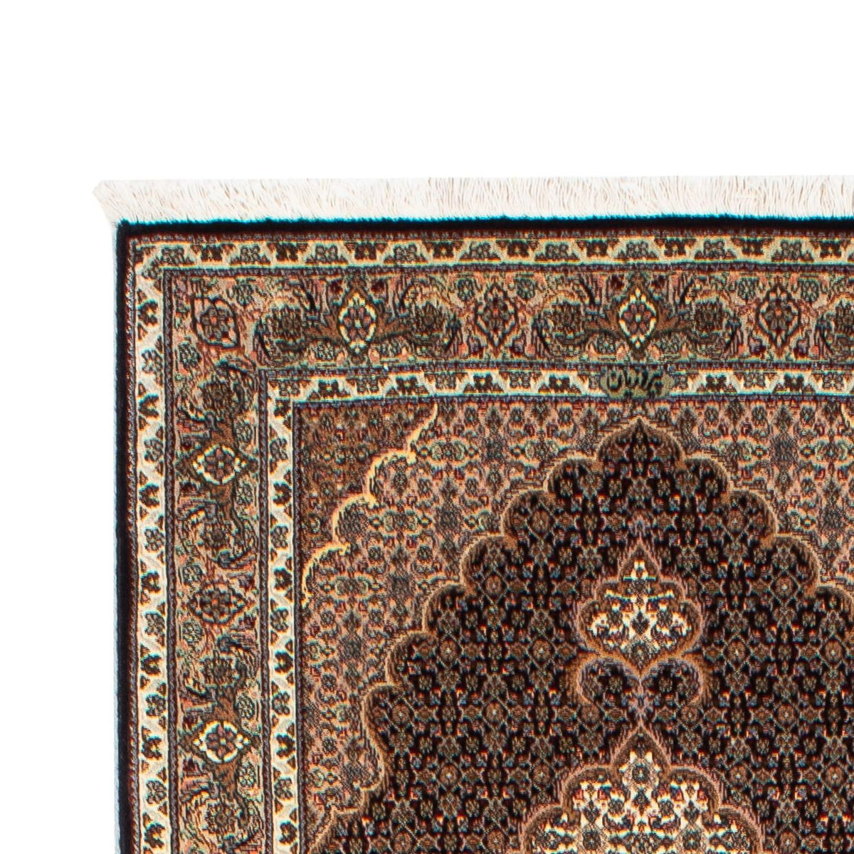 Tapis de couloir Tapis persan - Tabriz - 302 x 82 cm - bleu foncé