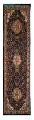 Tapis de couloir Tapis persan - Tabriz - 295 x 77 cm - bleu foncé