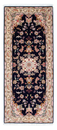 Tapis de couloir Tapis persan - Tabriz - Royal - 200 x 83 cm - bleu foncé