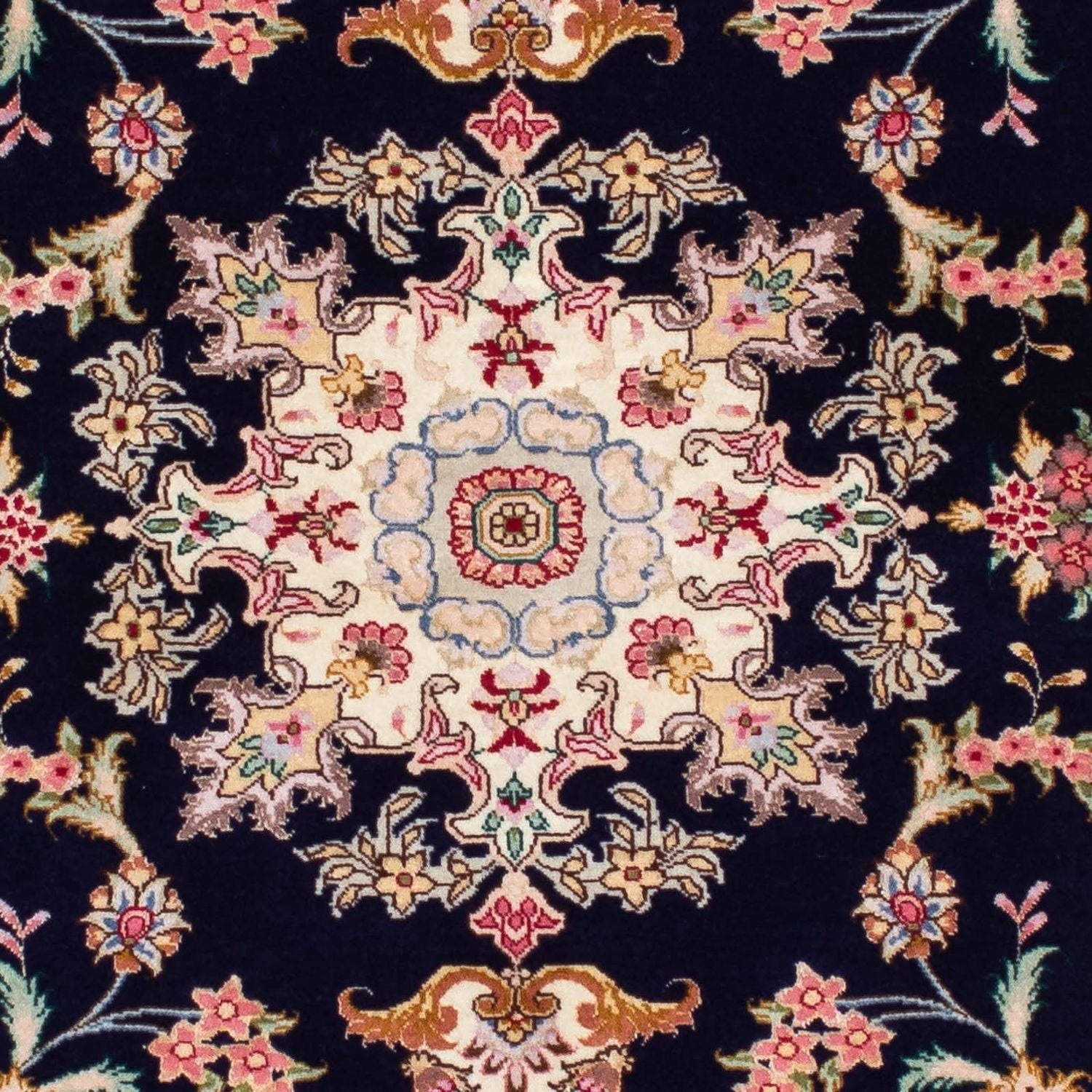Tapis de couloir Tapis persan - Tabriz - Royal - 200 x 83 cm - bleu foncé