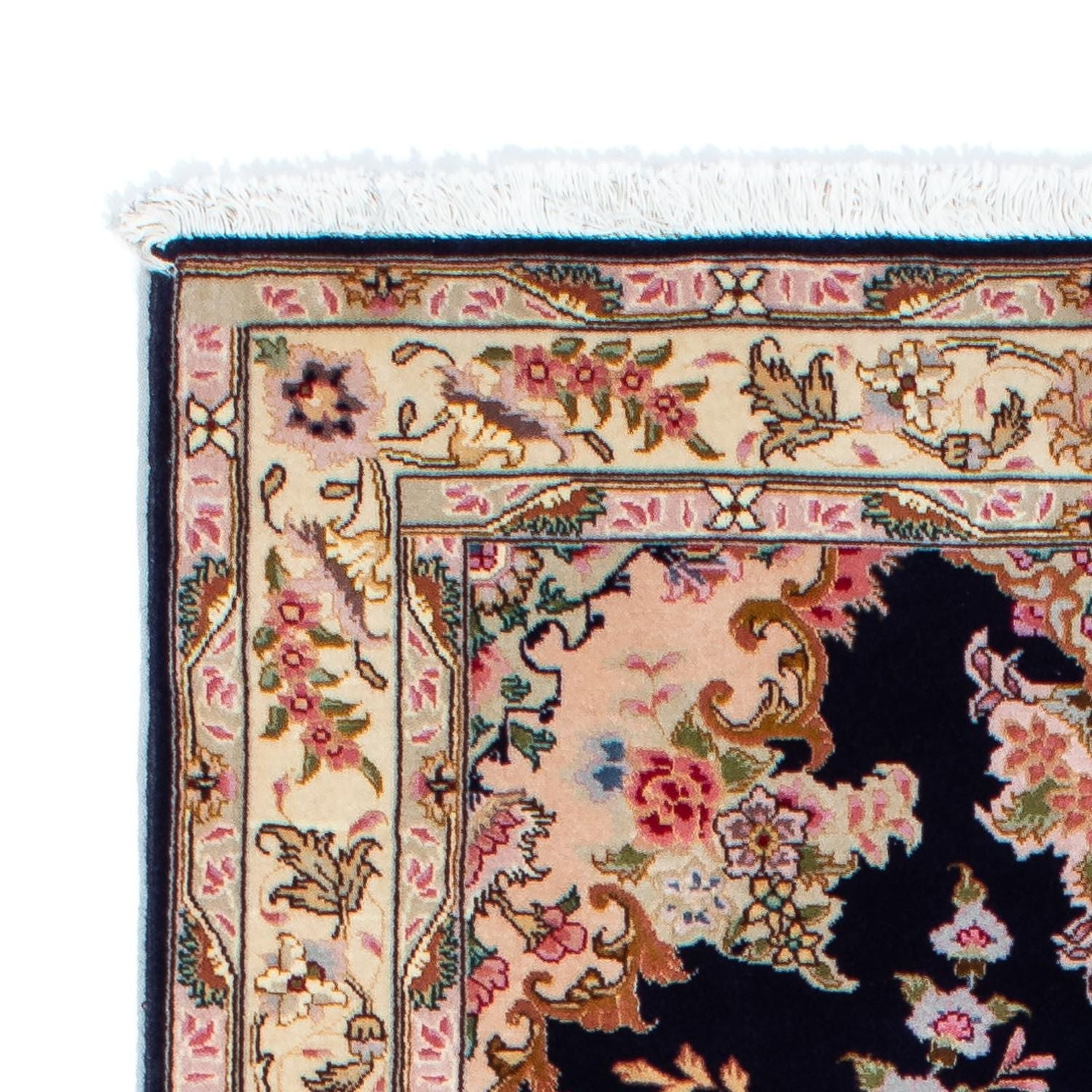 Tapis de couloir Tapis persan - Tabriz - Royal - 200 x 83 cm - bleu foncé