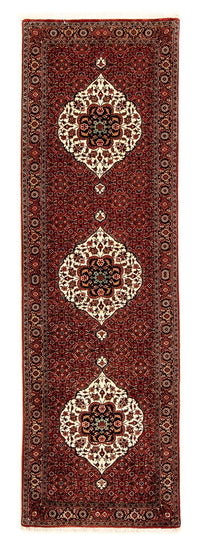 Tapis de couloir Tapis persan - Bidjar - 290 x 82 cm - rouge foncé