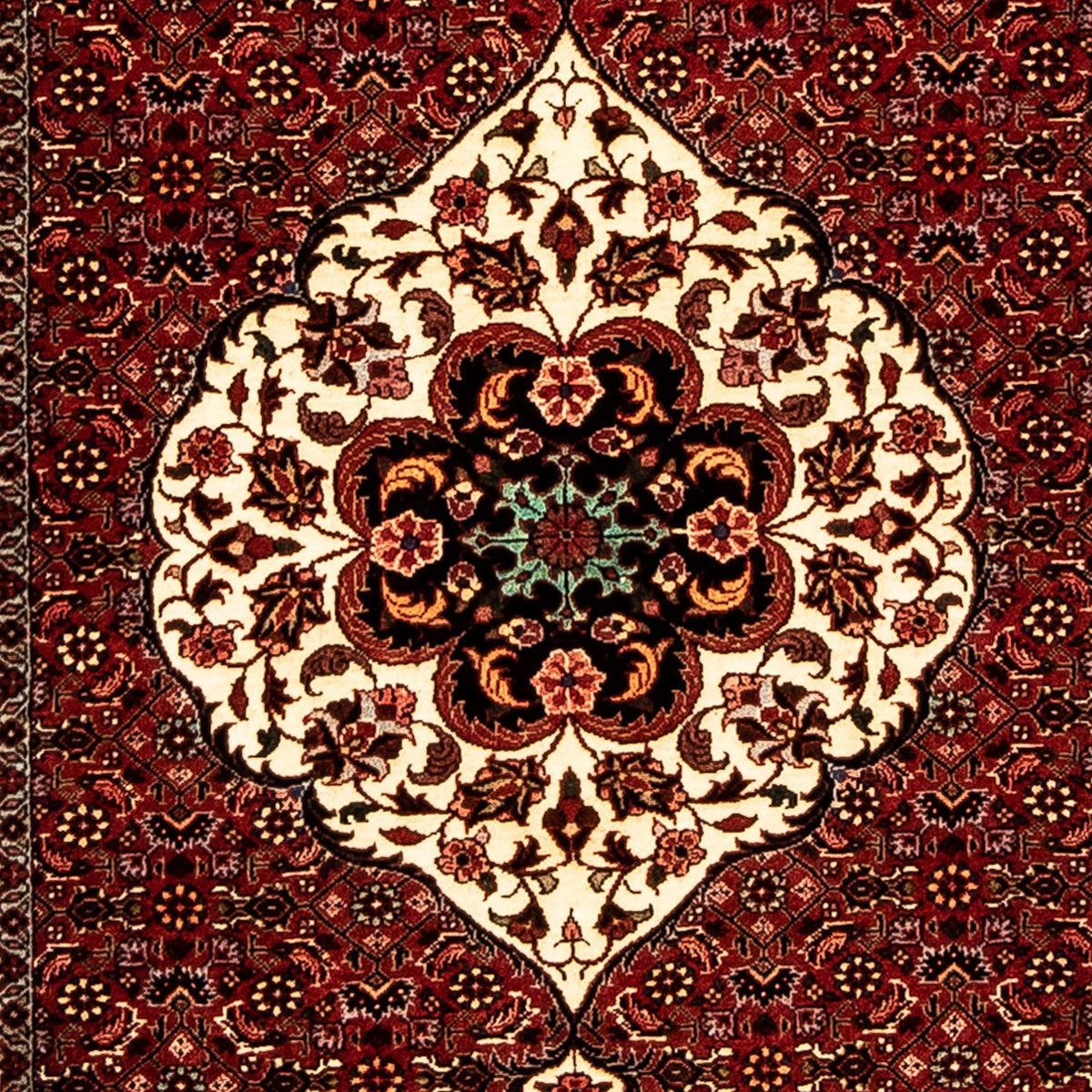 Tapis de couloir Tapis persan - Bidjar - 290 x 82 cm - rouge foncé
