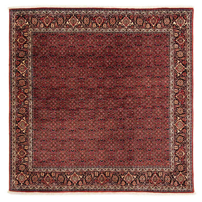 Tapis persan - Bidjar carré  - 200 x 197 cm - rouge foncé
